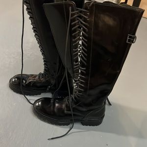 ANN DEMEULEMEESTER HIGH COMBAT BOOTS